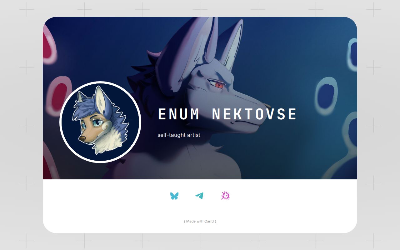 Carrd profile picture for @enum